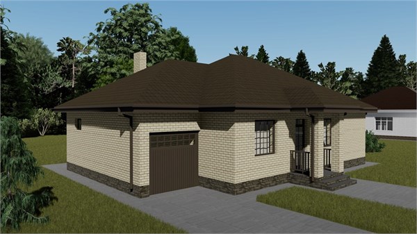 Проект одноэтажного дома до 150 кв B-332 B-332