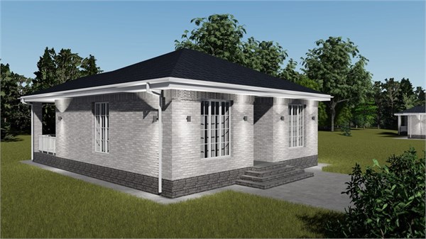 Проект дома 100 квадратов одноэтажный A-113 A-113