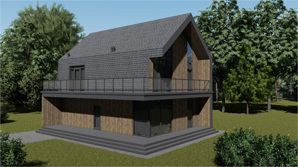 Проект каркасного дома с мансардой D-150 D-150