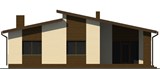 Проект дома D-140. Одноэтажный дом с террасой D-140