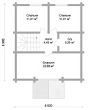 Проект дома B-296. Дом с мансардой до 150 кв B-296
