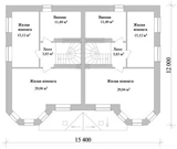 Проект двухэтажного дома на 2 семьи F-014 F-014
