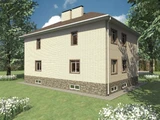 Проект двухэтажного дома на 2 семьи F-014 F-014
