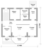 Проект дома D-132. Дом из блоков двухэтажный D-132