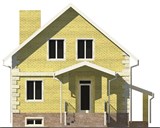 Проект дома C-057. Дом с мансардой до 200 м2 C-057