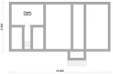 Проект одноэтажного дома с гаражом B-064 B-064