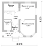 Проект двухэтажного дома 100 м2 A-101 A-101