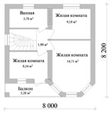 Проект дома A-101. Двухэтажный дом 100 м2 A-101