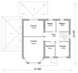 Проект дома D-129. Дом с эркером и террасой двухэтажный D-129