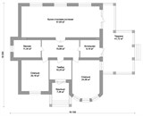 Проект дома C-032. Дом из кирпича с террасой C-032