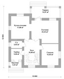 Проект дома C-034. Простой двухэтажный дом C-034