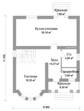 Проект двухэтажного дома 150 м B-055 B-055