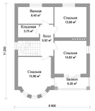 Проект двухэтажного дома 150 м B-055 B-055