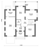Проект дома D-026. Двухэтажный дом с гаражом D-026