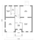 Проект дома D-024. Дом из кирпича с гаражом D-024 Проект дома D-024. Дом из кирпича с гаражом D-024
