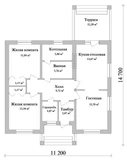 Проект дома из пеноблоков до 100 кв A-095 A-095