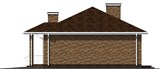 Проект дома C-025. Дом с гаражом, 2 спальни C-025