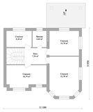Проект дома C-024. Двухэтажный дом с террасой C-024