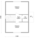 Проект каркасного дома до 100 м2 A-092 A-092