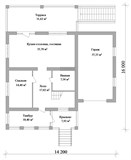 Проект дома E-004. Дом на склоне E-004