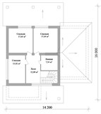 Проект дома E-004. Дом на склоне E-004