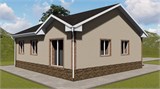 Проект дома B-022. Одноэтажный дом с верандой B-022