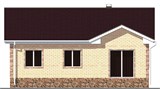 Проект дома B-022. Одноэтажный дом с верандой B-022
