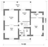 Проект дома D-006. Дом с гаражом до 250 кв D-006