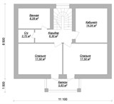 Проект дома B-047. Дом с мансардой и сауной B-047