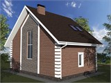 Проект дома B-047. Дом с мансардой и сауной B-047