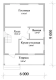 Проект дома с мансардой до 100 м2 A-007 A-007