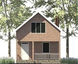 Проект дома A-007. Дом с мансардой до 100 м2 A-007