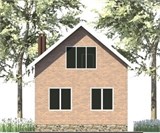 Проект дома A-007. Дом с мансардой до 100 м2 A-007