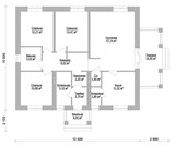 Проект дома B-286. Одноэтажный дом из пеноблоков, с террасой B-286
