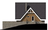 Проект дома B-039. Одноэтажный дом на склоне B-039