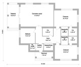 Проект дома C-041. Одноэтажный дом с двумя спальнями C-041