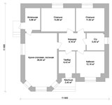 Проект дома A-006. Красивый дом 100 кв м A-006