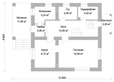Проект дома из кирпича до 150 м B-014 B-014