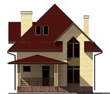 Проект дома B-014. Дом из кирпича до 150 м B-014