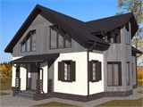 Проект дома B-044. Дом из керамзитобетонных блоков B-044