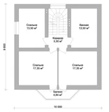 Проект дома с балконом B-041 B-041