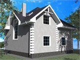 Проект дома B-041. Дом с балконом B-041