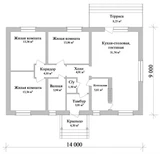 Проект дома 150 м2 с террасой B-048 B-048