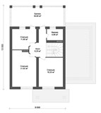 Проект дома D-122. Дом с мансардой D-122 Проект дома D-122. Дом с мансардой D-122