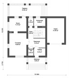 Проект дома C-040. Дом с мансардой и балконом C-040