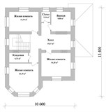 Проект дома C-256. Дом с 4 спальнями двухэтажный C-256