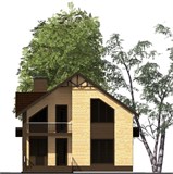 Проект дома C-250. Дом 10 на 13 с мансардой C-250