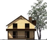 Проект дома C-250. Дом 10 на 13 с мансардой C-250