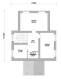 Проект узкого дома из пеноблоков B-035 B-035