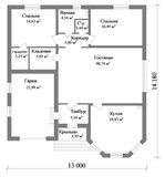 Проект дома B-271. Дом с эркером до 150 м B-271